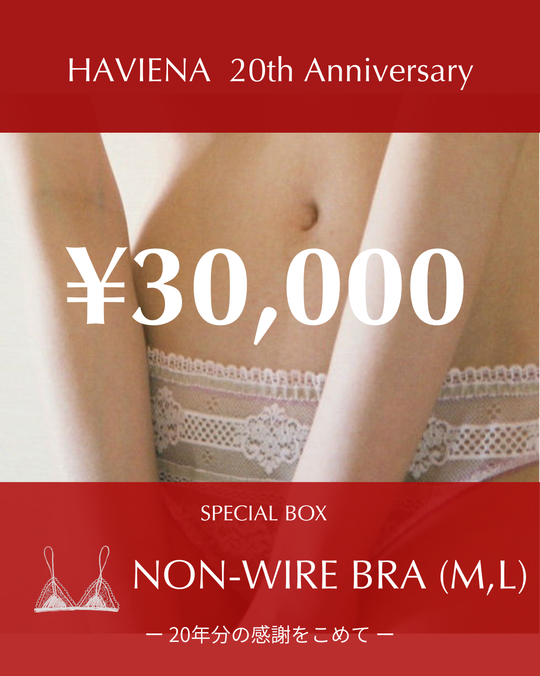 【ノンワイヤー】Anniversary Box <br>(30,000円+送料)