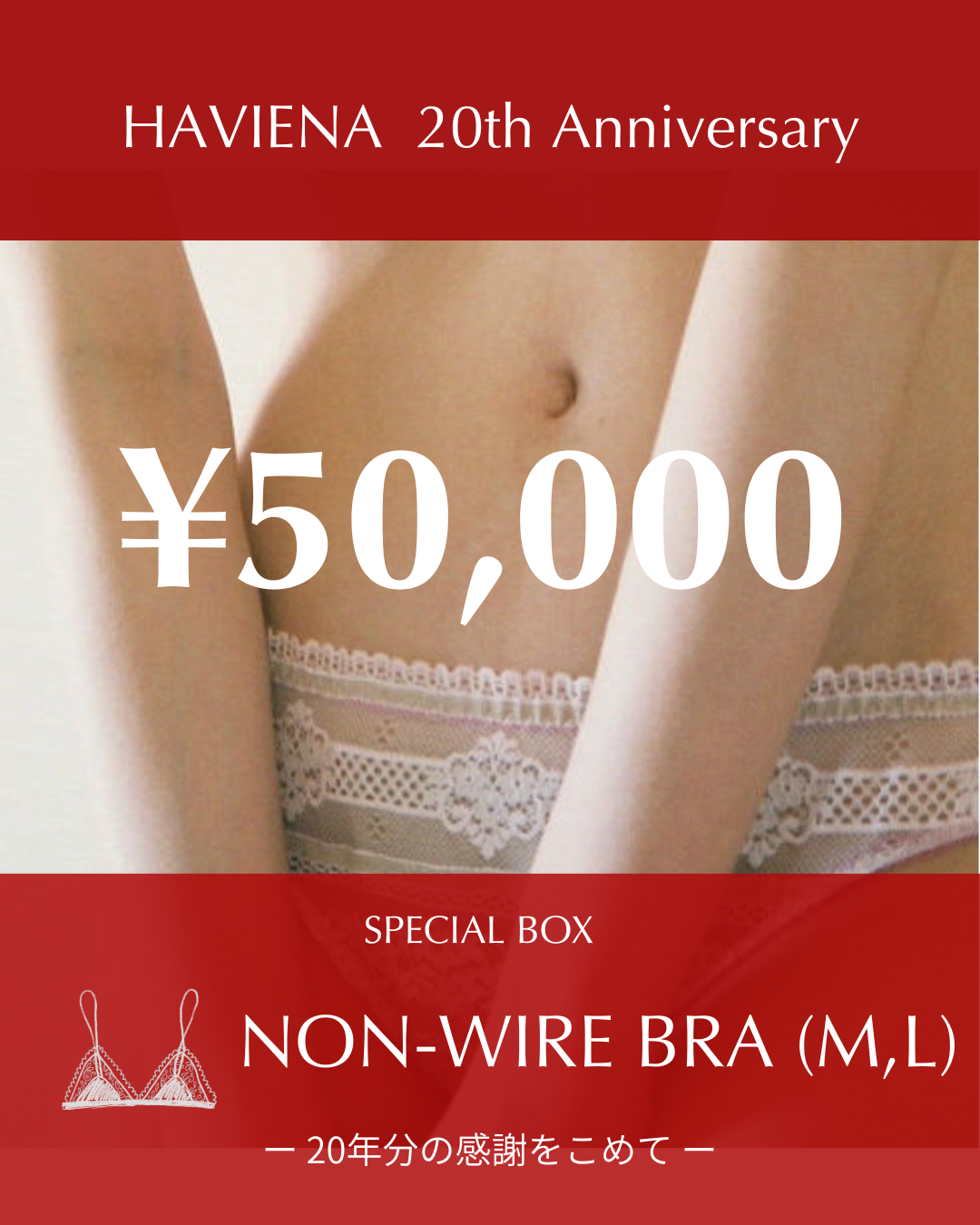 【ノンワイヤー】Anniversary Box <br>(50,000円+送料)